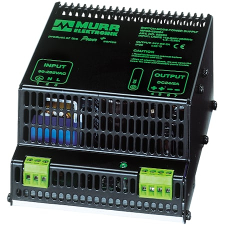 Murrelektronik Power Supply, 90/265V AC, 24V DC, 5A, DIN Rail 85053